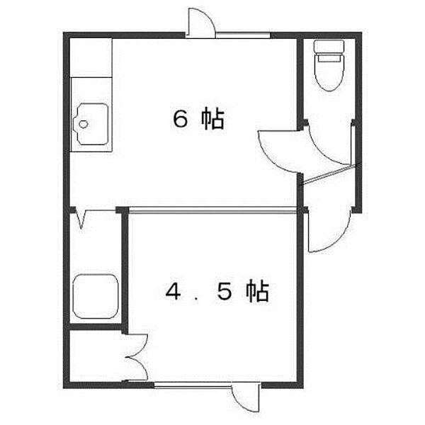 北海道札幌市南区川沿五条3丁目(賃貸アパート1DK・2階・23.49㎡)の写真 その2