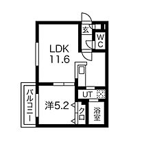 北海道札幌市南区澄川二条4丁目（賃貸マンション1LDK・4階・37.00㎡） その2