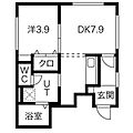 コートハウスK3階4.4万円