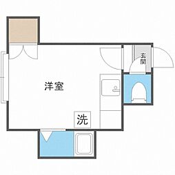 メゾンドユウ 3階ワンルームの間取り