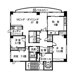 ユニバース・1 4LDKの間取図画像