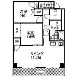 第78松井ビル 2LDKの間取図画像
