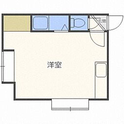 エステート六本木 ワンルームの間取図画像