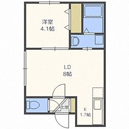 イプセ澄川 1LDKの間取図画像
