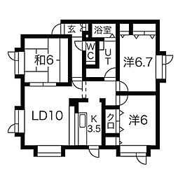 ハイムソレイユ2 3LDKの間取図画像
