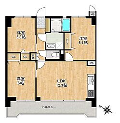 間取図画像 3LDK