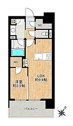 クリオラベルヴィ呉服町 1LDKの間取図画像
