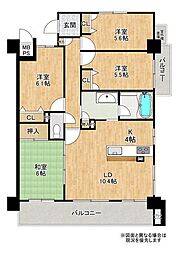 ライオンズマンション野間大池公園 4LDKの間取図画像