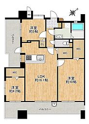 ヒューマインド博多駅東ネクスタイル 3LDKの間取図画像