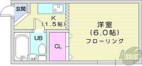北海道札幌市中央区南五条西12丁目（賃貸アパート1K・2階・17.39㎡） その2