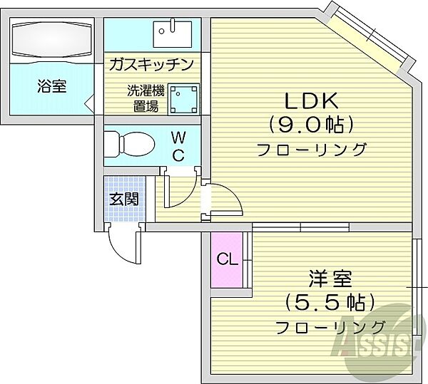 マーチハウス ｜北海道札幌市東区北三十六条東26丁目(賃貸アパート1LDK・1階・29.96㎡)の写真 その2