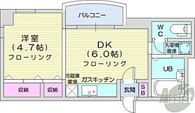 北海道札幌市中央区南一条西14丁目（賃貸マンション1DK・2階・27.24㎡） その2