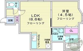 北海道札幌市中央区北九条西19丁目35-46（賃貸アパート1LDK・3階・33.24㎡） その2