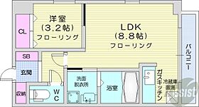 北海道札幌市中央区北六条西26丁目（賃貸マンション1LDK・3階・29.02㎡） その2