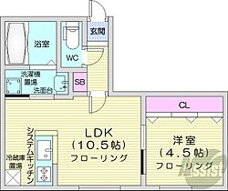 北海道札幌市中央区南二条西19丁目（賃貸マンション1LDK・1階・35.31㎡） その2