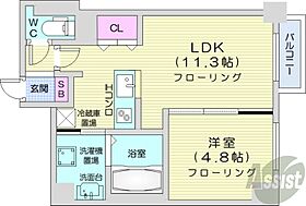 北海道札幌市西区琴似一条2丁目（賃貸マンション1LDK・2階・40.09㎡） その2