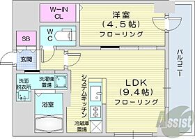 北海道札幌市中央区北五条西15丁目（賃貸マンション1LDK・8階・33.54㎡） その2