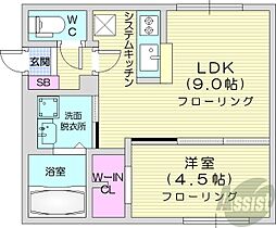 北海道札幌市豊平区平岸二条1丁目（賃貸マンション1LDK・4階・33.05㎡） その2