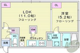 北海道札幌市中央区南四条西13丁目（賃貸マンション1LDK・3階・34.20㎡） その2