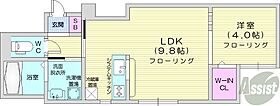 北海道札幌市中央区北二条西27丁目（賃貸マンション1LDK・4階・34.08㎡） その2