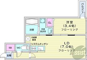 北海道札幌市豊平区西岡四条8丁目（賃貸マンション1LDK・3階・30.31㎡） その2