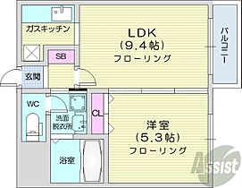 北海道札幌市中央区南六条西22丁目（賃貸マンション1LDK・5階・32.10㎡） その2