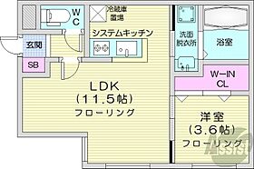 北海道札幌市白石区南郷通20丁目南（賃貸マンション1LDK・3階・34.93㎡） その2