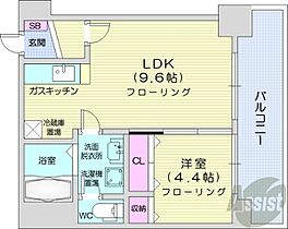 グランデフィラ2  ｜ 北海道札幌市北区北二十二条西3丁目（賃貸マンション1LDK・4階・34.64㎡） その2