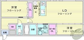 北海道札幌市中央区北六条西28丁目（賃貸マンション2LDK・4階・58.64㎡） その2