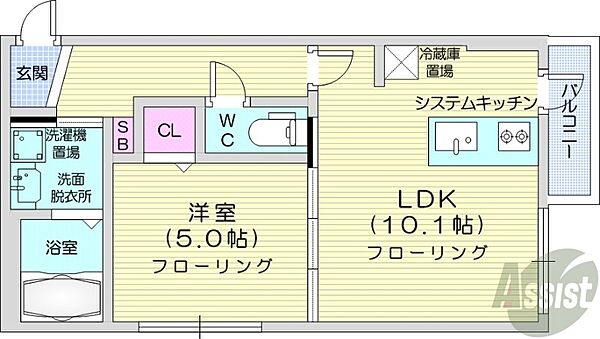 プレミールグレイス ｜北海道札幌市北区北二十六条西2丁目(賃貸マンション1LDK・4階・36.80㎡)の写真 その2