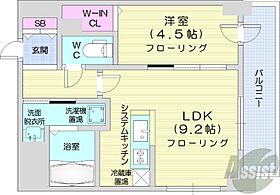 北海道札幌市中央区北五条西15丁目（賃貸マンション1LDK・10階・34.79㎡） その2