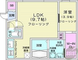 北海道札幌市豊平区月寒東一条2丁目（賃貸マンション1LDK・1階・34.83㎡） その2