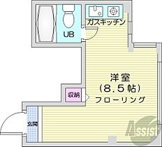 北海道札幌市中央区北五条西17丁目（賃貸マンション1R・5階・14.87㎡） その2