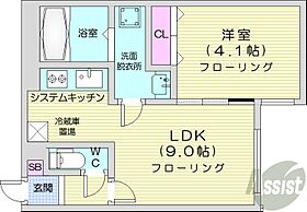 北海道札幌市白石区本郷通11丁目北（賃貸マンション1LDK・2階・29.60㎡） その2