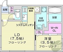 北海道札幌市中央区北六条西21丁目（賃貸マンション1LDK・2階・32.28㎡） その2