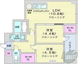 北海道札幌市中央区南六条西12丁目1301-3（賃貸マンション2LDK・6階・48.18㎡） その2