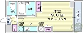 北海道札幌市中央区北四条西25丁目（賃貸マンション1R・5階・16.53㎡） その2