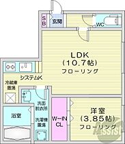 北海道札幌市白石区南郷通6丁目南（賃貸マンション1LDK・1階・35.09㎡） その2