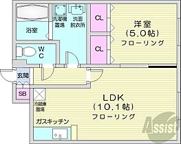 北海道札幌市中央区北四条東2丁目（賃貸マンション1LDK・4階・36.90㎡） その2