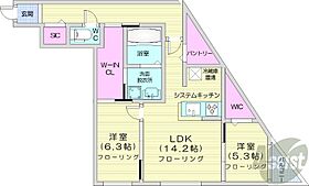 Garden Terrace N8  ｜ 北海道札幌市東区北八条東5丁目（賃貸マンション2LDK・4階・68.71㎡） その2