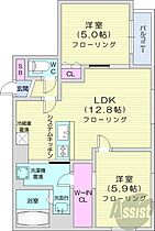 北海道札幌市中央区南十九条西15丁目（賃貸マンション2LDK・1階・53.79㎡） その2