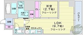 北海道札幌市中央区南一条東2丁目（賃貸マンション1LDK・8階・33.84㎡） その2