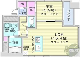 北海道札幌市中央区大通西6丁目（賃貸マンション1LDK・4階・54.44㎡） その2