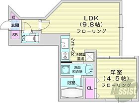 北海道札幌市西区琴似二条5丁目（賃貸マンション1LDK・3階・33.64㎡） その2