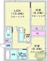 北海道札幌市中央区南六条西13丁目（賃貸マンション2LDK・5階・52.01㎡） その2