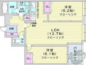 北海道札幌市中央区南三条東3丁目（賃貸マンション2LDK・13階・56.30㎡） その2