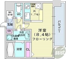 北海道札幌市中央区南四条東2丁目（賃貸マンション1K・11階・26.52㎡） その2