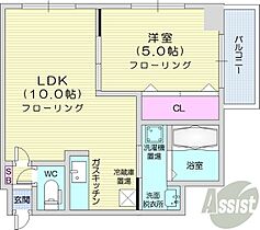 北海道札幌市中央区北五条西20丁目（賃貸マンション1LDK・1階・36.00㎡） その2