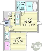 北海道札幌市西区発寒五条2丁目（賃貸マンション1LDK・4階・32.38㎡） その2