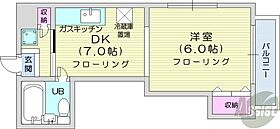 北海道札幌市中央区南一条西14丁目（賃貸マンション1DK・4階・22.10㎡） その2